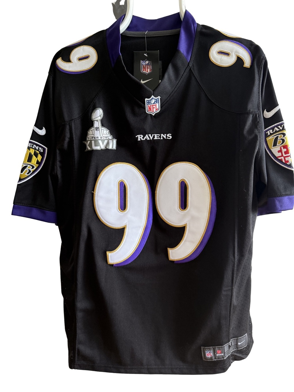 Nike NFL Baltimore Ravens #99 Kruger Jersey Super Bowl XLVII Black Size M NWT